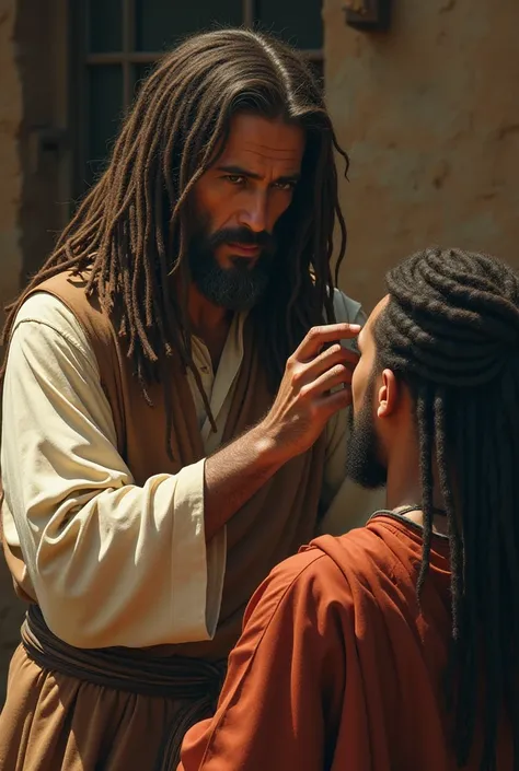 Jesus de Nazareth con dreadslooks barbero profesional 