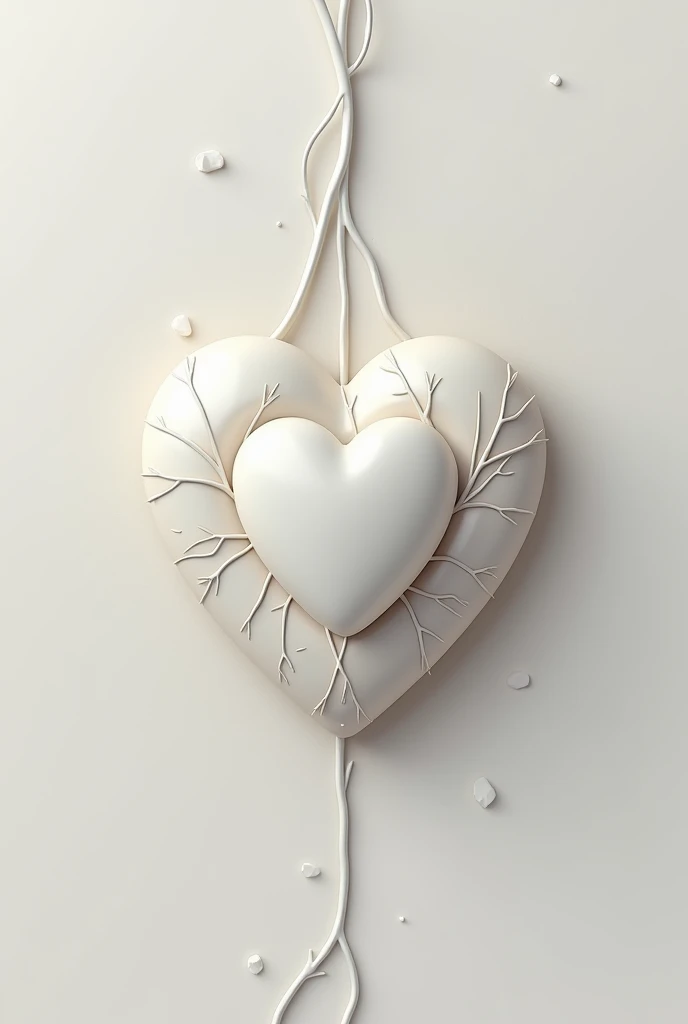 It makes a classic heart and inside a white aucaristia connected by veins