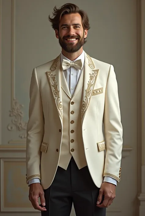 In the wedding jacket