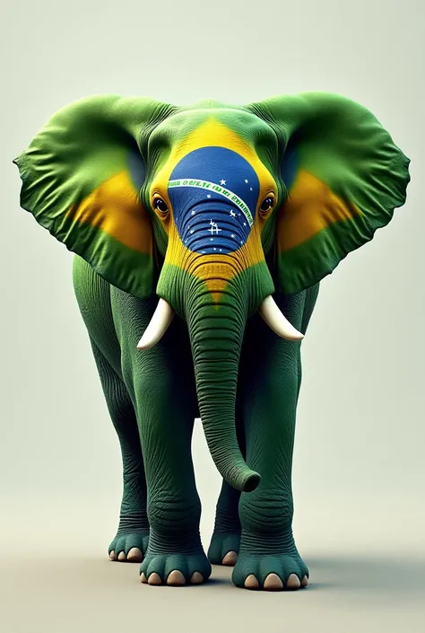 An elephants skin should be the same color as the Brazil  national flag.  Looks very nice. without background 