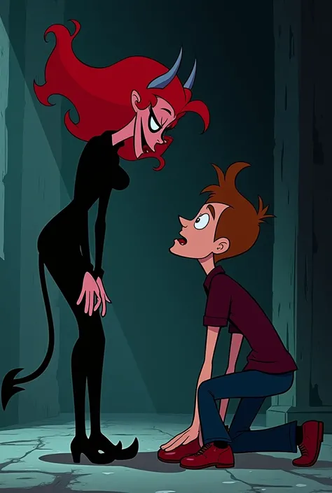 Charlie from hazbin hotel makes adam lick her shoes