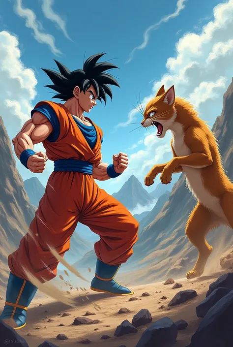 FROM DRAGON BALL GOKU HITTING A CAT 