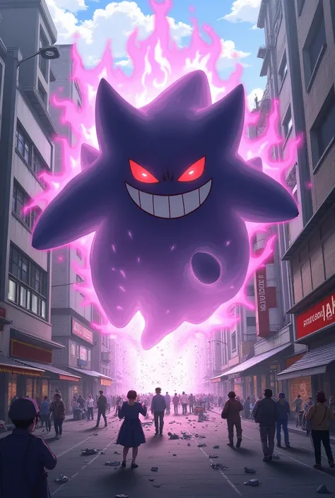 Gengar destroying Leon Oruro Street
