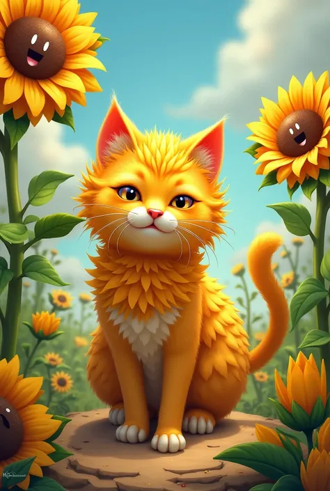 Sunflower cat plant vs zombie design 