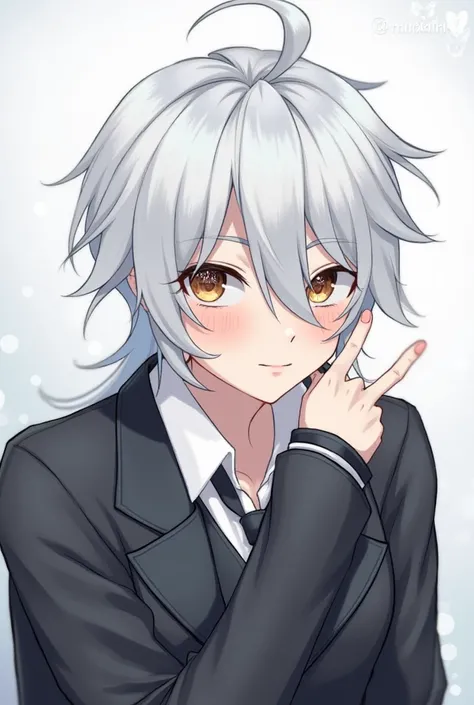  Niratazu Kokochi is a boy, 1.60m tall and 23 years old. he has heterochromia black and Hazel eyes. The word (Kamijo Gen Gen ) is etched into his right iris, and the word (unlimited) is etched into his left iris. Hes hair is bright white as his skin.