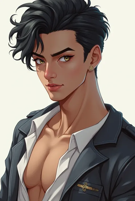  Julius Benet a 16-year-old. I bet, Hazel ,  platinum black hair , PIEL BLANCA,  tall and very toned eyes . 