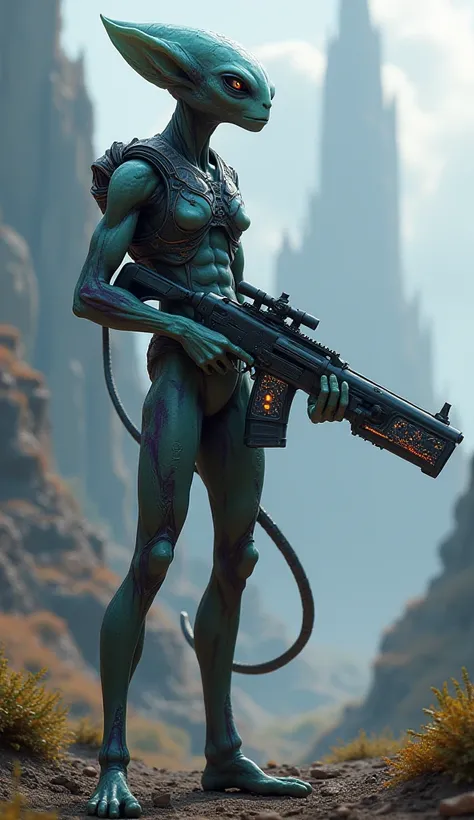 Alien with rifle