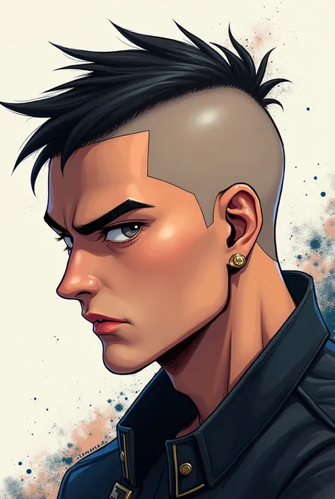 Je veux une photo de profile dun caractère anime masculin avec une coupe de buzzcut