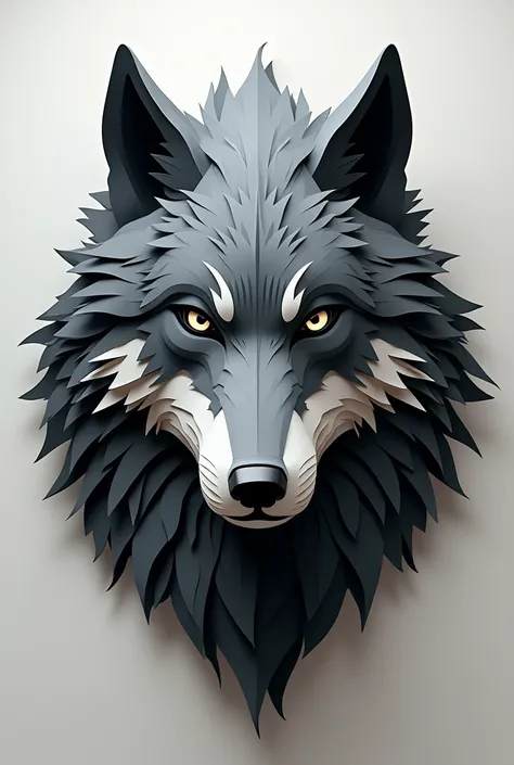 I would like a haired wolfs head with a penetrating, intimidating look and thats like a papercraft. 