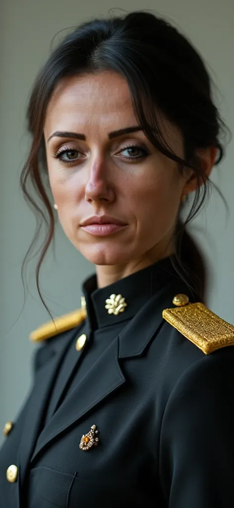 Wear the uniform from this image with the face from the previous image