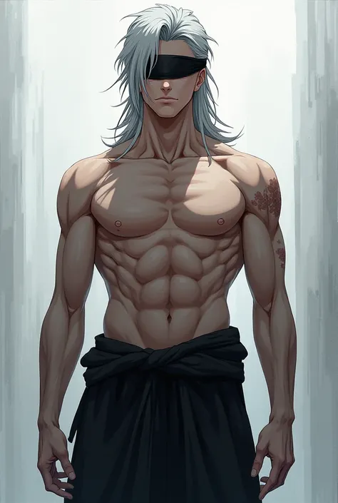 Satoru Gojo from the anime Jujutsu Kaisen naked