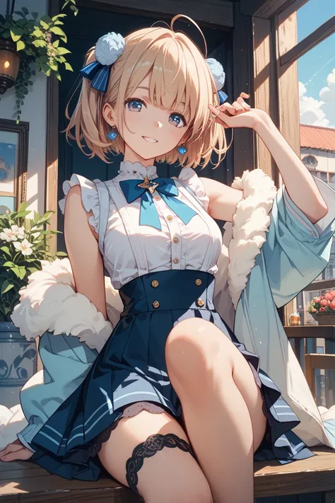 masterpiece, best quality, ultra detailed. 1girl, solo. shigure ui. official costume