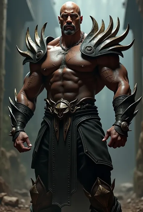 The Rock as Shao Kahn from Mortal Kombat 