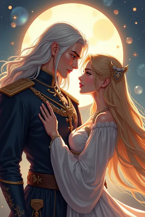 Wattpad Cover Dedicated to Novel by Impossibly    beautiful    Young Femme Fatale,  Incredibly   beautiful   blonde , Princess of Venus and General of the Earth Army, at all,    beautiful   ,    majestic   ,  courageous mature man with long straight platin...