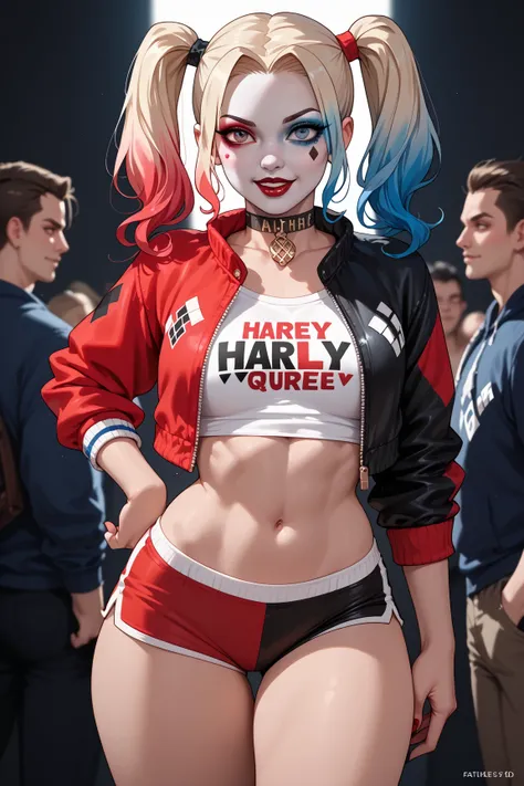 Harley Quinn fused with R2-D2