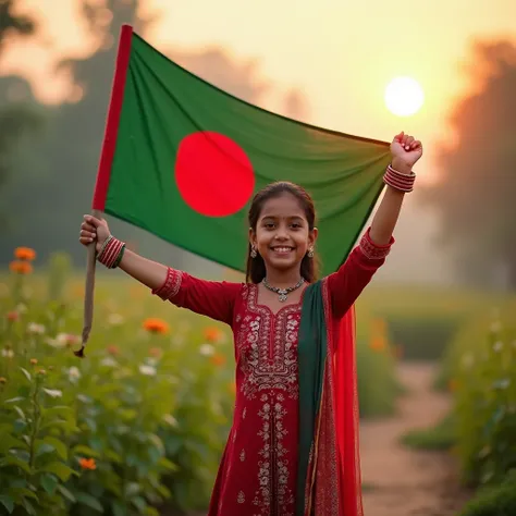 Good morning from a girl with bangladesh flag