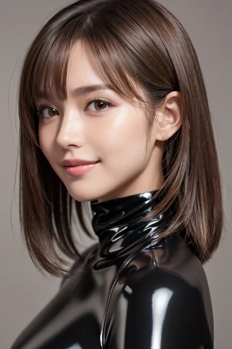 ((Best Quality, Realistic, 8k, High resolution)), Face close-up、One girl, (Skin Dentition), (Professional Lighting), ( (short hair:1), ((looking at viewer:1.5)), Perfect Proportions, (bokeh), Calves are plump and muscular, Bending Geometry, Very detailed s...