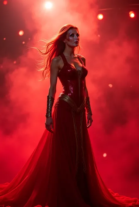 Imagine this woman singing in concert, with the powers of Scarlett Witch in hand. Her powers alter the surrounding reality and in addition to giving light shows, they enchant the spectators, enchanted by her wonderful voice