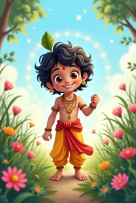 Cute krishna cartoon pic