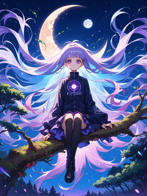 score_9, score_8_up, score_7_up, source_anime,
surreal, 
1girl,Kpop idol, very long hair, floating hair,glowing hair, 
 night scene,moon in the sky,purple hues,starry night,dreamlike atmosphere,glowing edges,mystical,high contrast,ethereal light,sitting on...