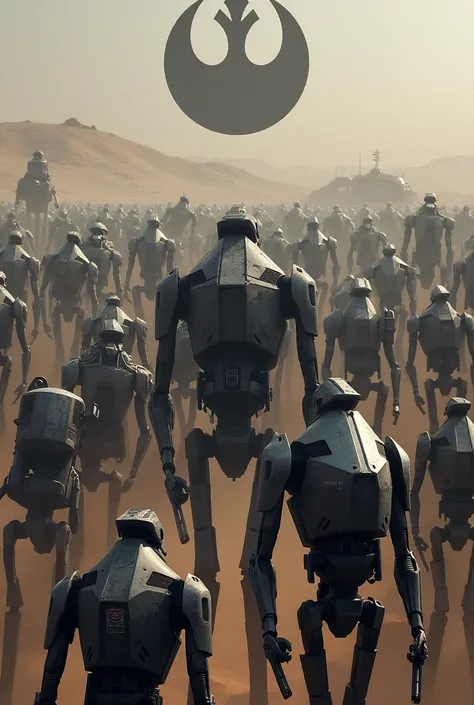 Create a droid army and vehicles with that symbol 