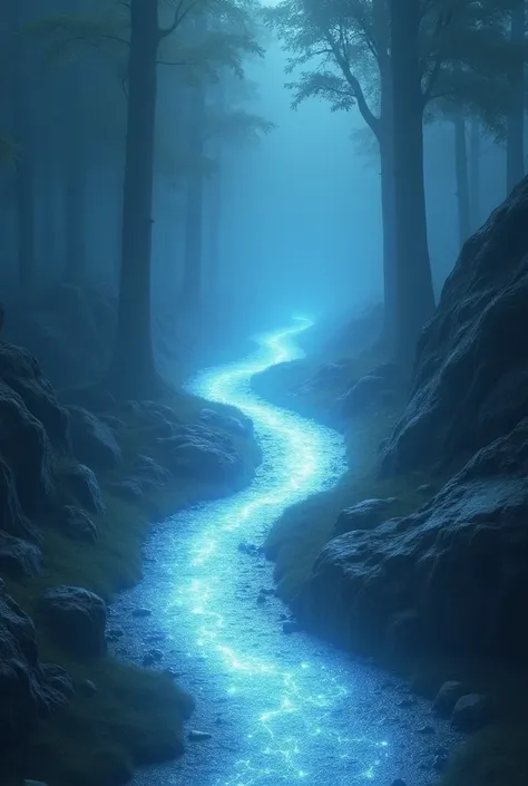 A glowing path or road symbolizing guidance.
