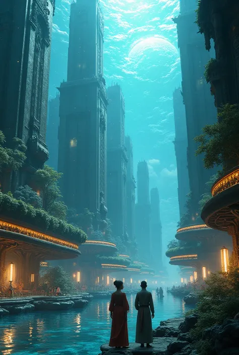 Customary saranjana atlantis futuristic city indonesia 