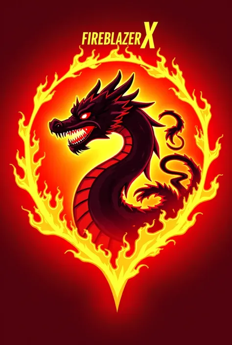  Esports logos there are animals dragon violent fire effect with inscriptions "FireBlazers X "