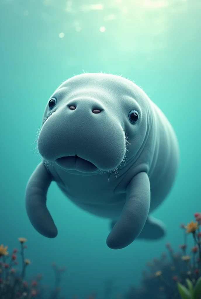 A manatees poster in Spanish with the following sentence in it "Perdon mi amor , I love you"