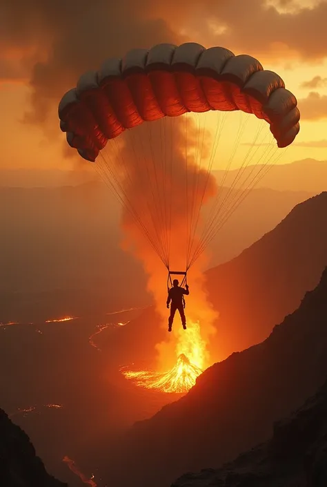 Tom Cruise is parachuting into a volcano to rescue a golden egg