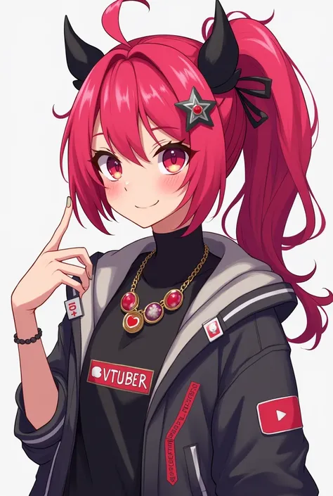 **Design Prompt: Girl Hermosa

**Title: Chica Anime VTuber thick
**General description:**
Design a VTuber anime girl profile icon with a Punk style The image should be visually striking and aesthetically beautiful, Suitable for both 2D and 3D design. The g...