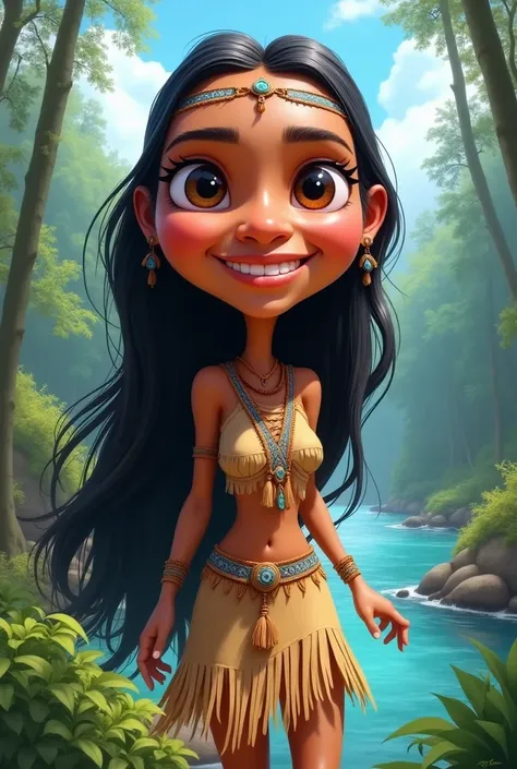 Caricature Princesse pocahontas 