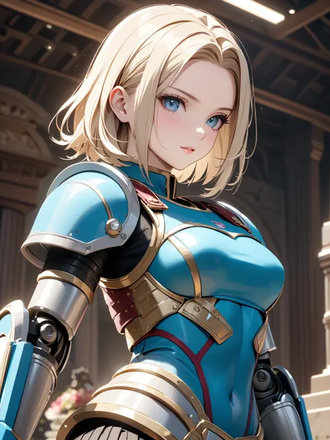 Gladiator, Robot Gladiator, ( cute), ( Android １８Number), masterpiece:1.5, masterpiece, highest quality, UHD, retina, masterpiece, accurate anatomy, super detailed, high quality, best quality, 8k