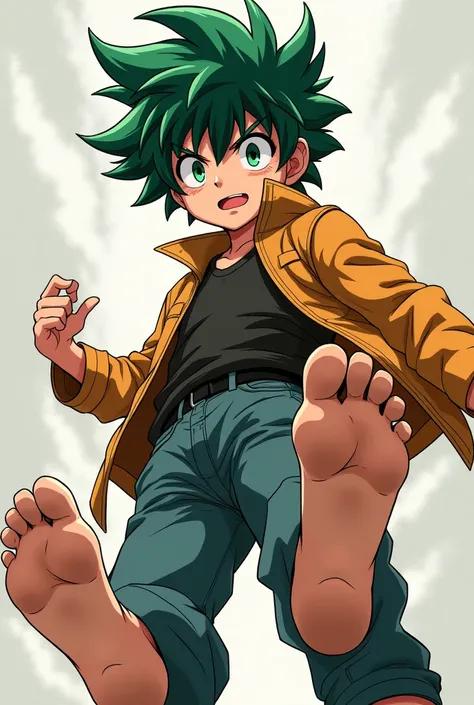 Deku showing his feet 