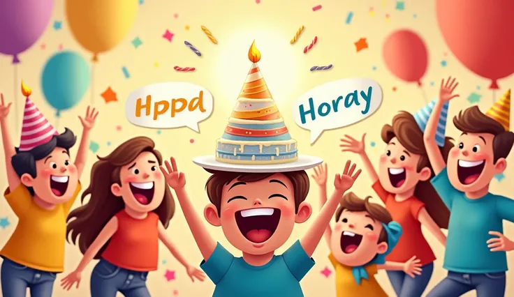 Today’s a special day, hooray!
Your birthday’s here, let’s shout and say!
For s cartoon happy birthday 