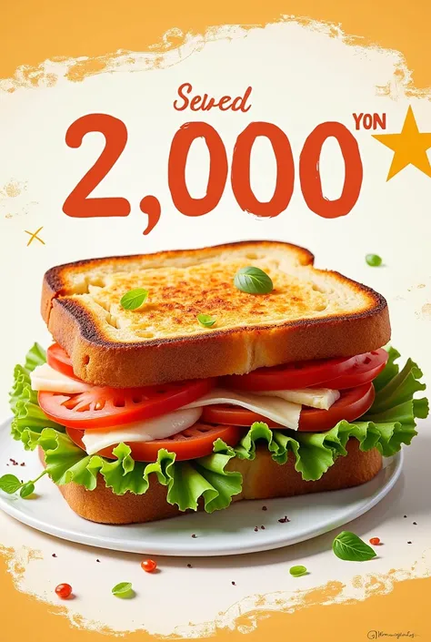 Make me a 2,000 won sandwich poster