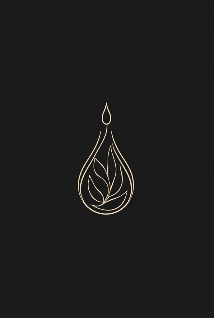 a logo with unique and minimal for oil essential company , there is a line  creating a oil Drop and minimal line leaf intertwined with " SAJFA" with luxury elegance and minimalism , black and white color 