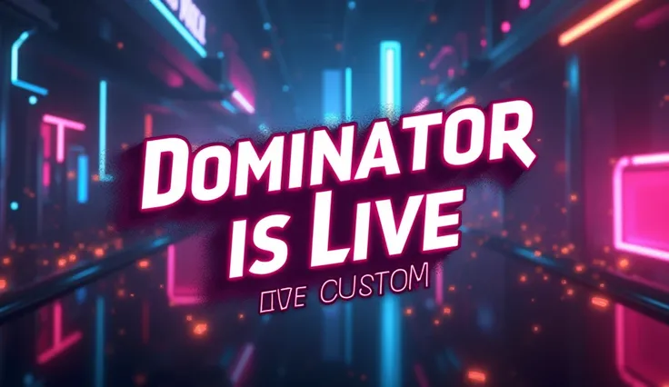 Make a Gaming thumbnail with text Dominator is live and live custom! Add some gaming visuals & free fire max edits