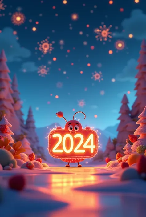 Here’s an idea for a New Year-themed 3D animation for a health organization:

---

**Title:** *"A Healthy New Year Journey"*

**Concept:** The animation follows a glowing, anthropomorphic calendar that represents "2024." The character travels through a vib...