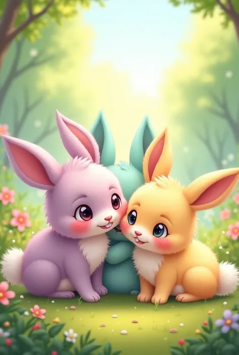 cute and colorful rabbits, that easy to draw. 