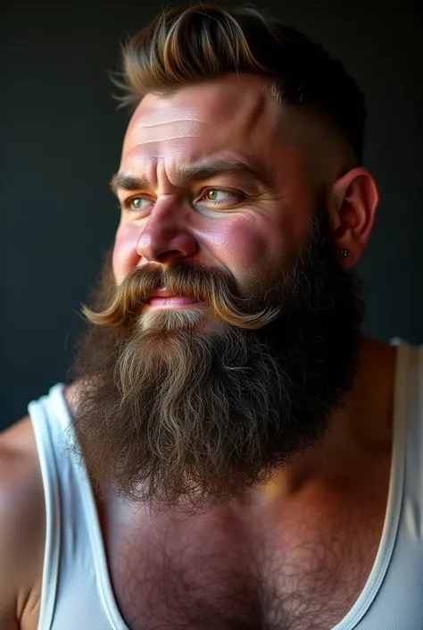 8K Very Best Highest Realistic very Realistic real 8K very detailed highly photorealistic very real realistically detailed very close-up portrait photo of a Very handsome big bearded and rugged hairy burly muscular chubby beefy bulked up daddy bear man, we...