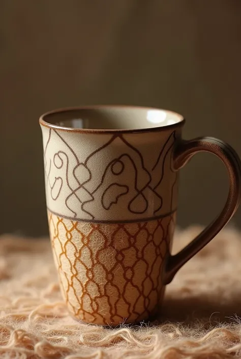 Stylish outdoor mug with Persian cashmere design