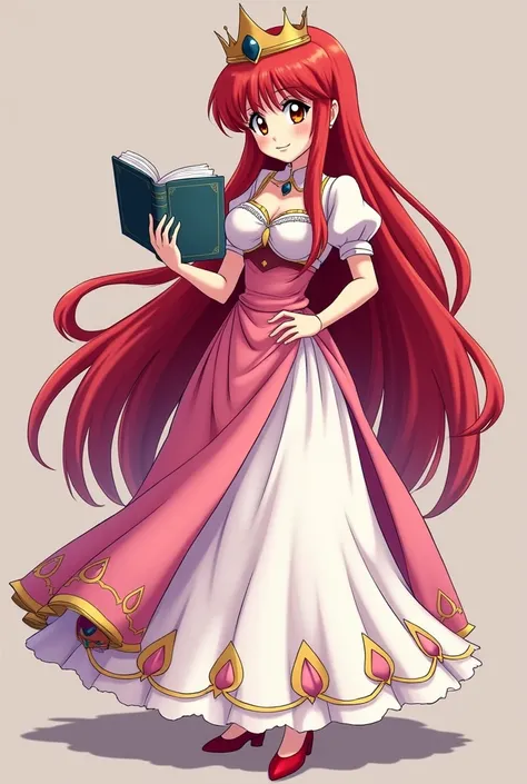 a cartoon picture of a woman in a dress holding a book, official character art, erza scarlet as a real person, marin kitagawa fanart, anime goddess, rias gremory, best anime character design, official art, angel knight girl, rei hino as a princess, pretty ...