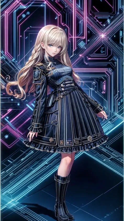 ( masterpiece : 1.2), (  very detailed: 1.2), (  very detailed CG: 1.2), (  high image quality: 1.2), (最  high image quality), 8k,  animated illustration  , 、  beautiful girl 、とても  cute天使、  pink gothic dress 、  cute、baby face、smile、  long skirt、  Black Lon...