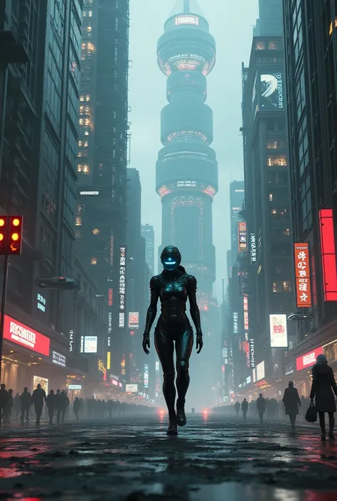 Create an ultra-realistic cyberpunk-like scenario