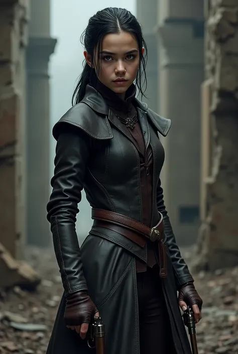 Arya stark, with revolvers,