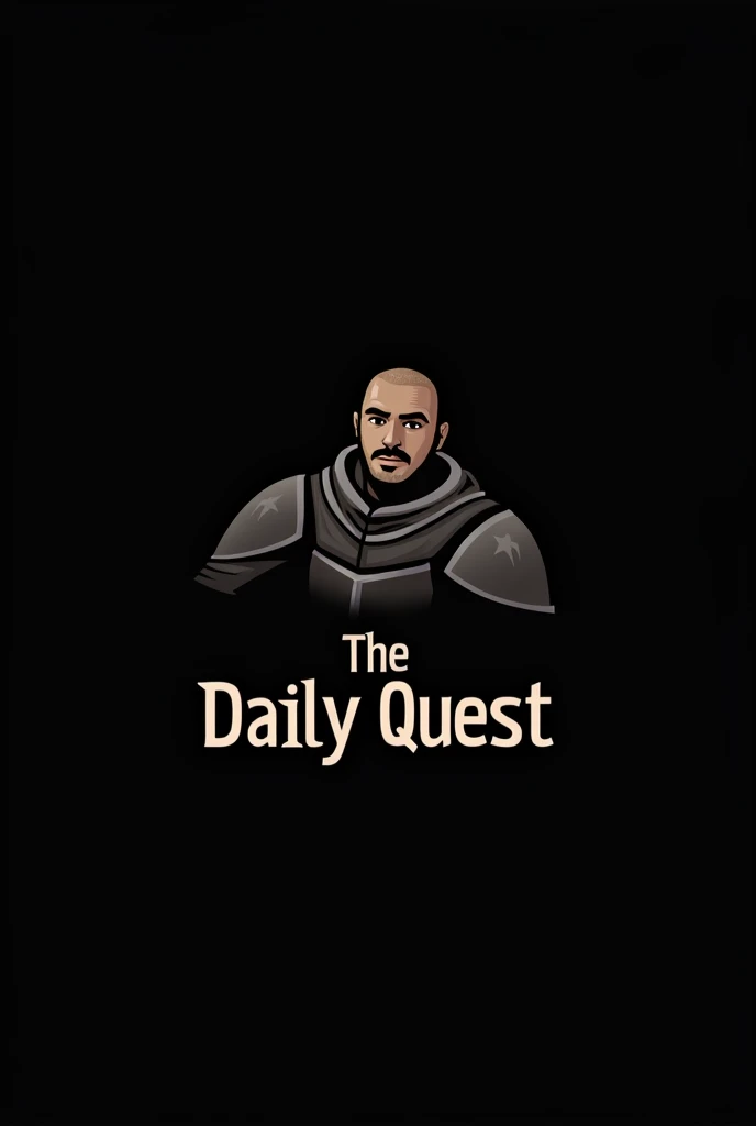 Create a logo for my vloging tiktok id name the Daily Quest i need simple logo with black background 