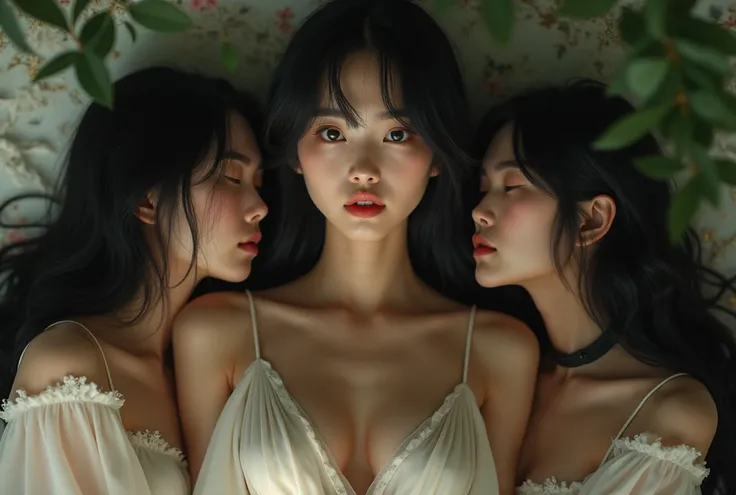 (Myself  = Japanese High Beautiful Cloning Sexy girls Love, Super Real photorealistic), Super Best masterpiece Raw Photography Art, 16k,  highest image quality taken by Ki,  super high res,  RAW photos , (Myself Love, Myself lesbian, Myself Cloning girls, ...