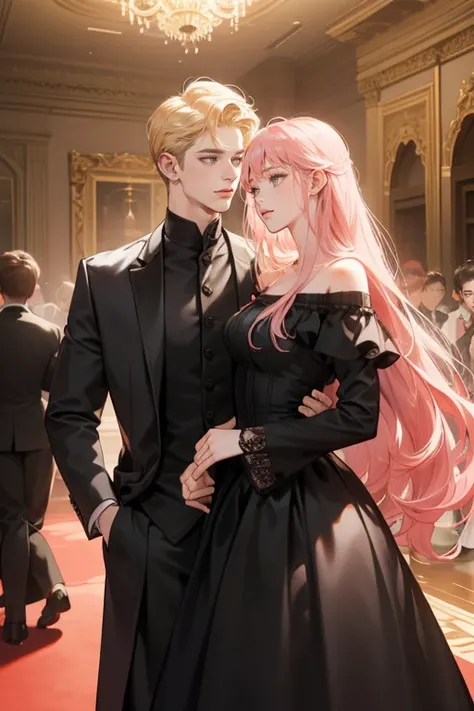 (absurdress, highres, ultra detailed, original character, HDR), ((best quality)), ((masterpiece)), (detailed), ((best quality)), ((masterpiece)), (detailed), ((best quality)), ((masterpiece)), (detailed), Happy couple, 1 girl 1 boy, extremely detailed face...