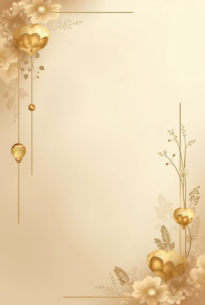 beige and gold background digital drawing style